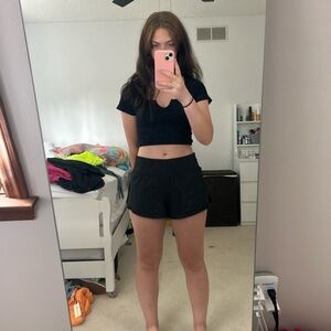 BLACK CALIA ATHLETIC SHORTS!!